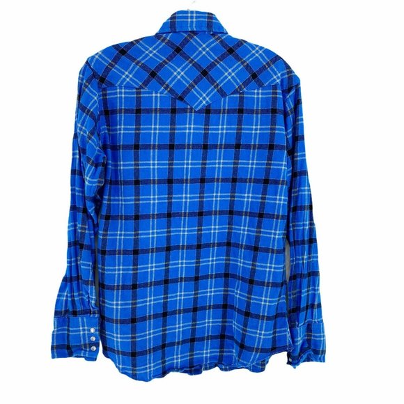 Wrangler Men's Size Medium Pearl Snap Plaid - Picture 2 of 6